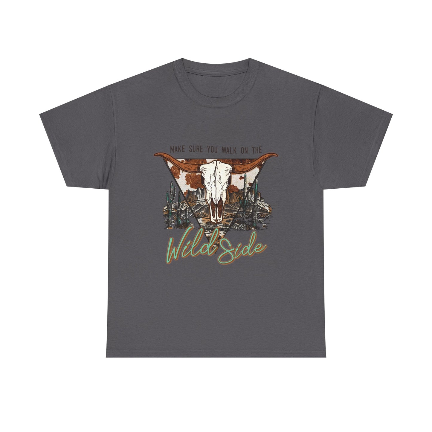 Unisex Heavy Cotton Tee - 'Walk on the Wild Side' Graphic Tee for Adventurers
