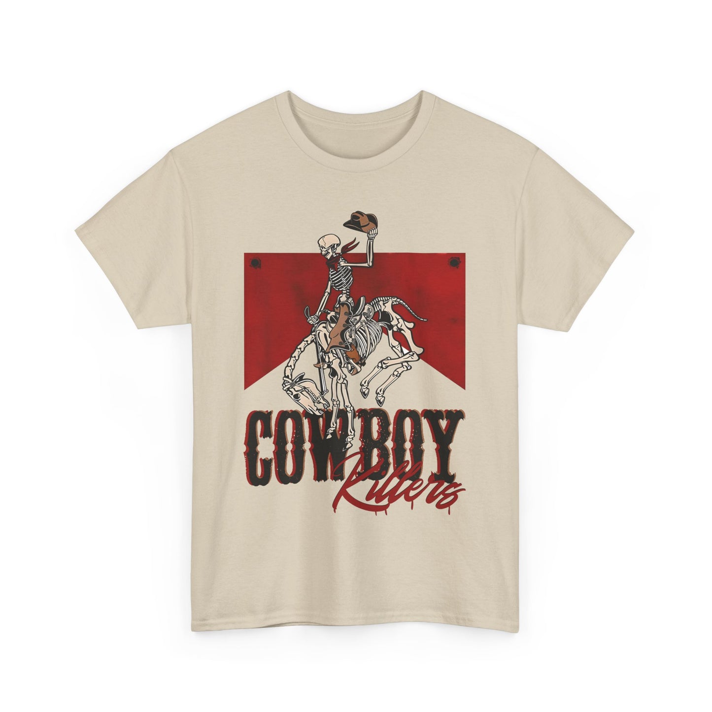 Cowboy Riders Unisex Heavy Cotton Tee - Vintage Western Graphic T-Shirt