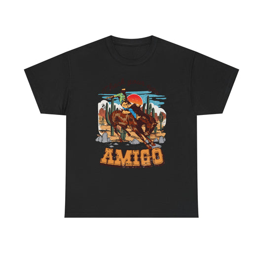 Check Your Eggs Amigo Unisex Heavy Cotton Tee - Fun Western Graphic Tee for Casual Wear