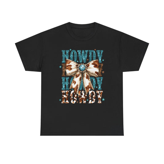 Howdy Cowgirl Unisex Heavy Cotton Tee - Rustic Western Style T-Shirt