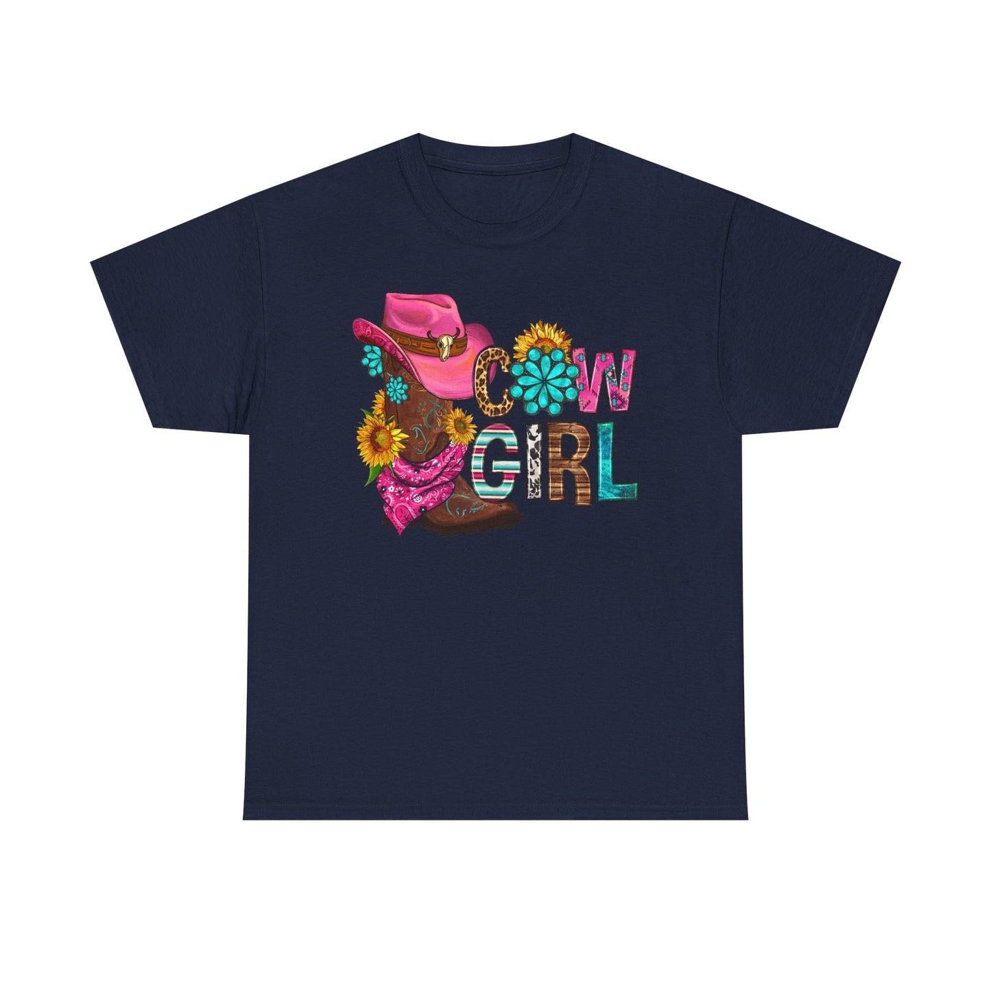 Girly Cowgirl T-Shirt, Fun Vintage Tee, Western Fashion Top, Gift for Cowgirl, Summer Style, Country Outfit