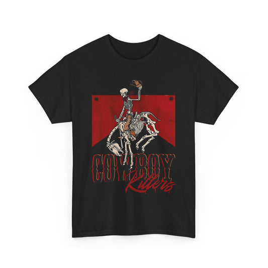 Cowboy Riders Unisex Heavy Cotton Tee - Vintage Western Graphic T-Shirt
