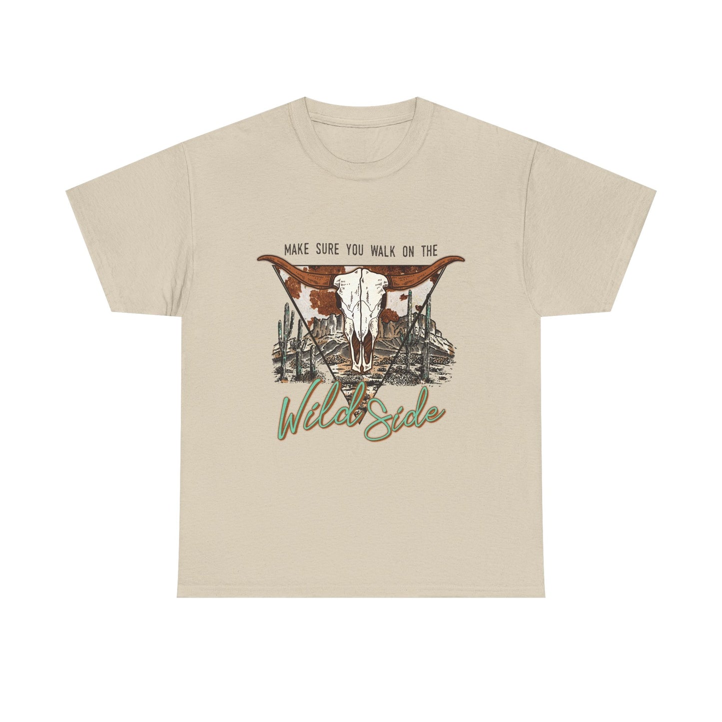 Unisex Heavy Cotton Tee - 'Walk on the Wild Side' Graphic Tee for Adventurers