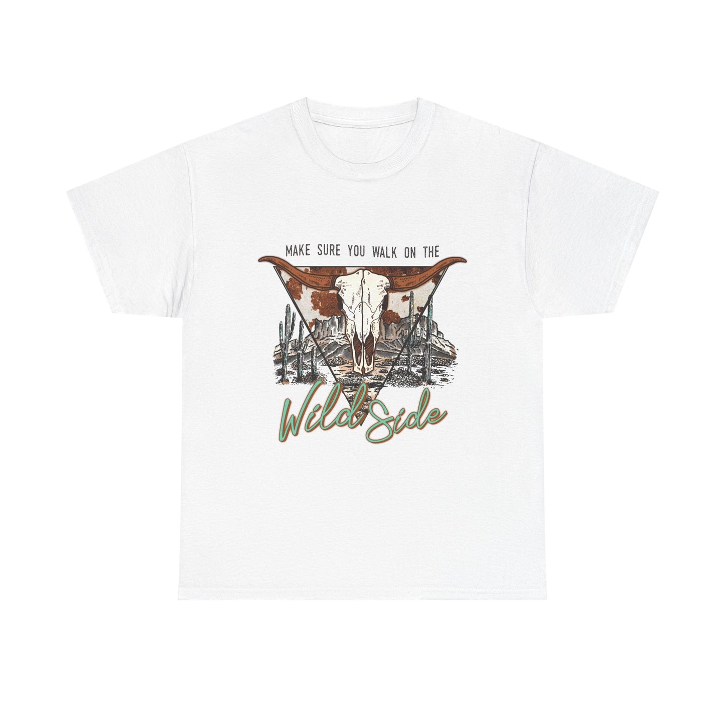 Unisex Heavy Cotton Tee - 'Walk on the Wild Side' Graphic Tee for Adventurers