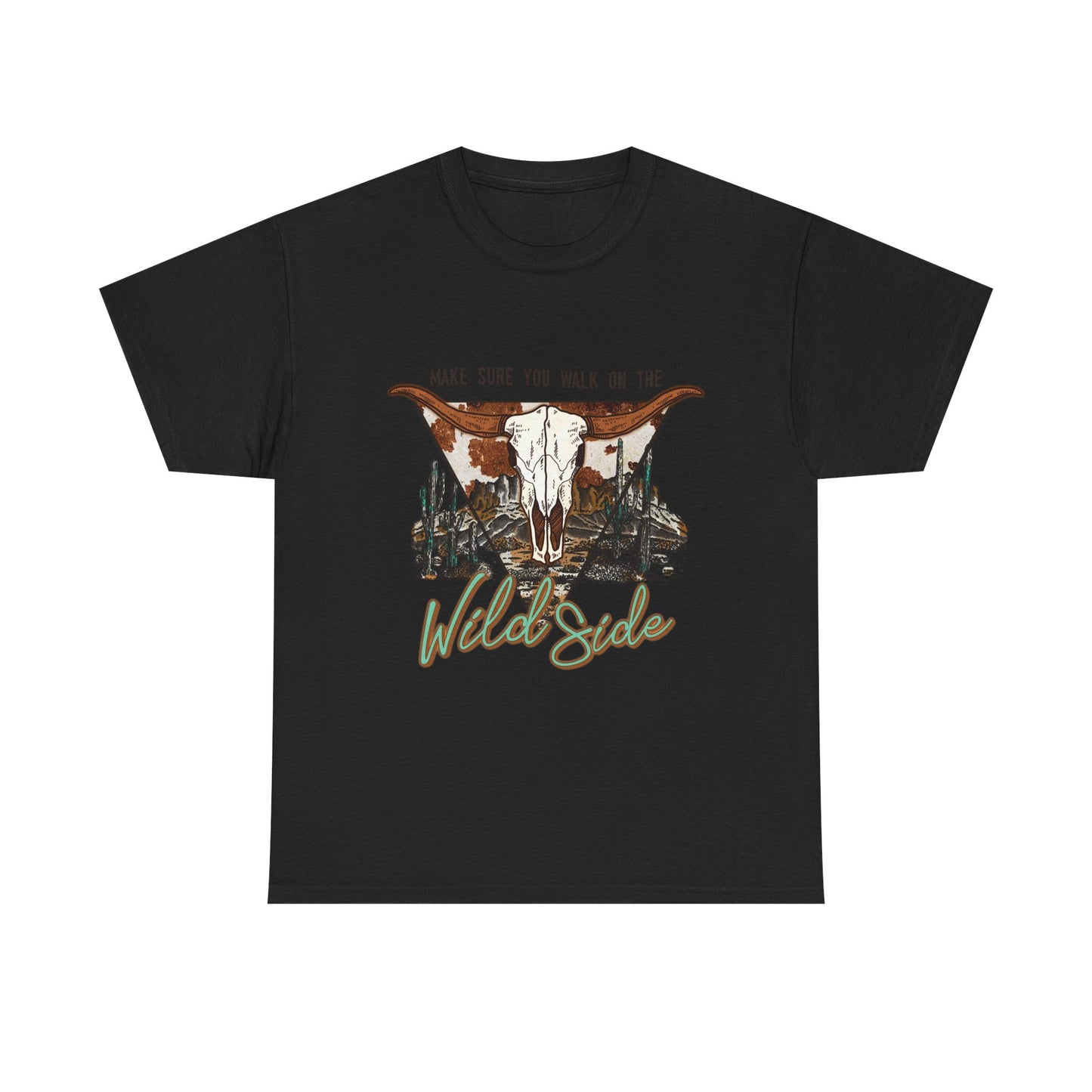 Unisex Heavy Cotton Tee - 'Walk on the Wild Side' Graphic Tee for Adventurers
