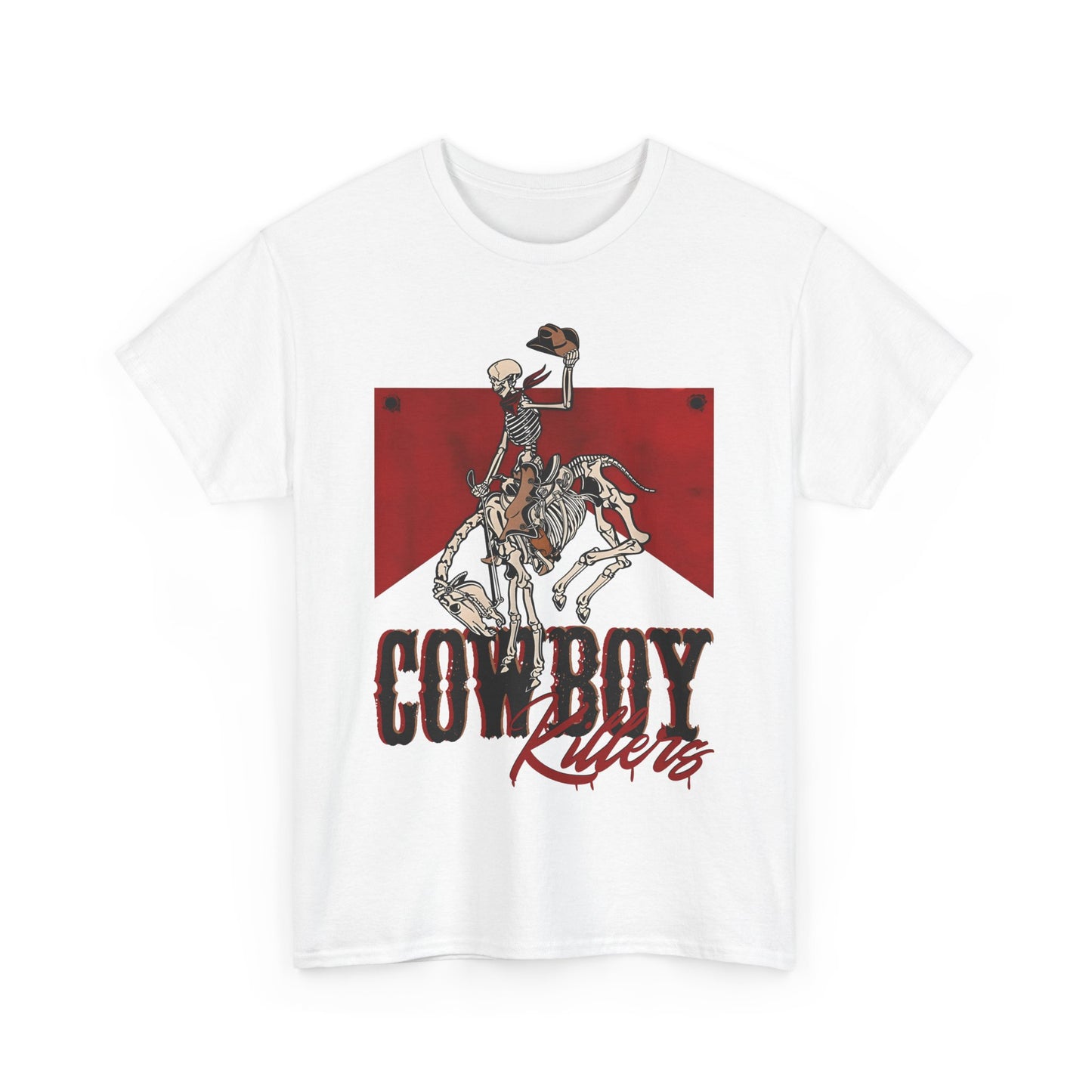 Cowboy Riders Unisex Heavy Cotton Tee - Vintage Western Graphic T-Shirt