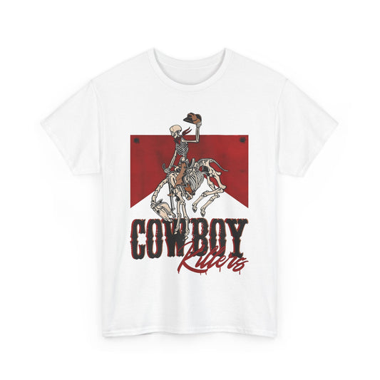 Cowboy Riders Unisex Heavy Cotton Tee - Vintage Western Graphic T-Shirt